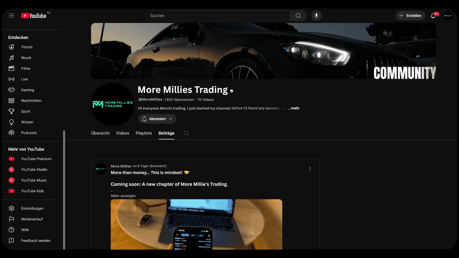 More Millies Trading Ausbildung